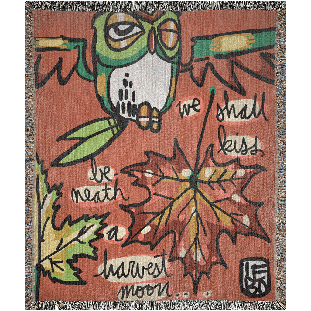 We Shall Kiss Beneath a Harvest Moon - Lebo Woven Blankets
